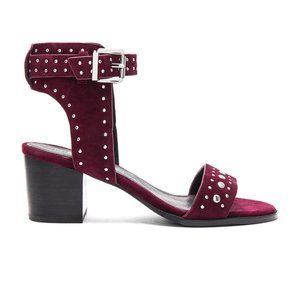 Solsana Porter Heels in Burgundy Suede - size 39